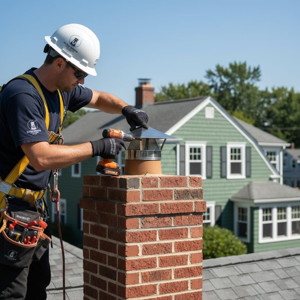 Boston Chimney Cap Installation